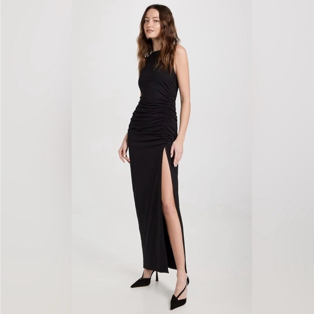 Susana Monaco Black Maxi Dress with High Slit